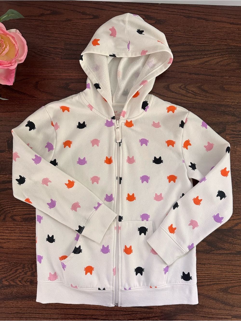 Cat & Jack Halloween cats hoodie, size XL/14